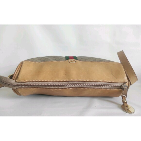 Vintage Gucci Micro GG Monogram 80s Shoulder Purse Crossbody Bag Web Stripe - Picture 5 of 17